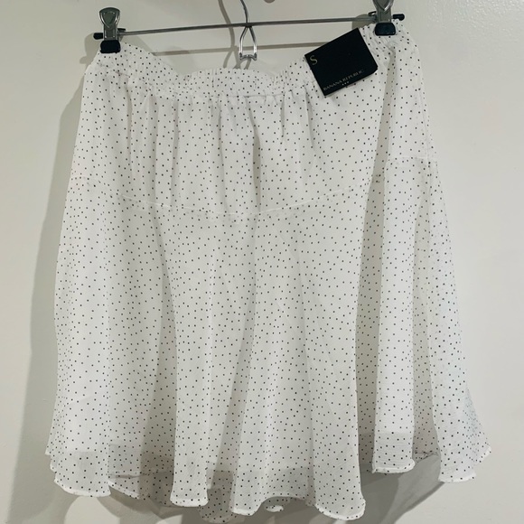 Banana Republic polka Dot Fit-and-Flare Skirt Smal - Picture 4 of 6